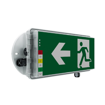 Luces de salida de emergencia comerciales recargables montadas en la pared